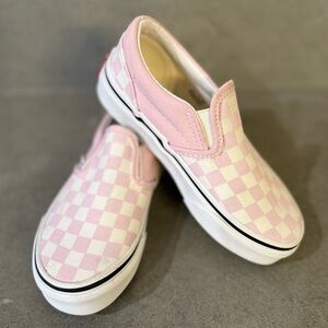 Vans Pink Checkered Slip-On Sneakers